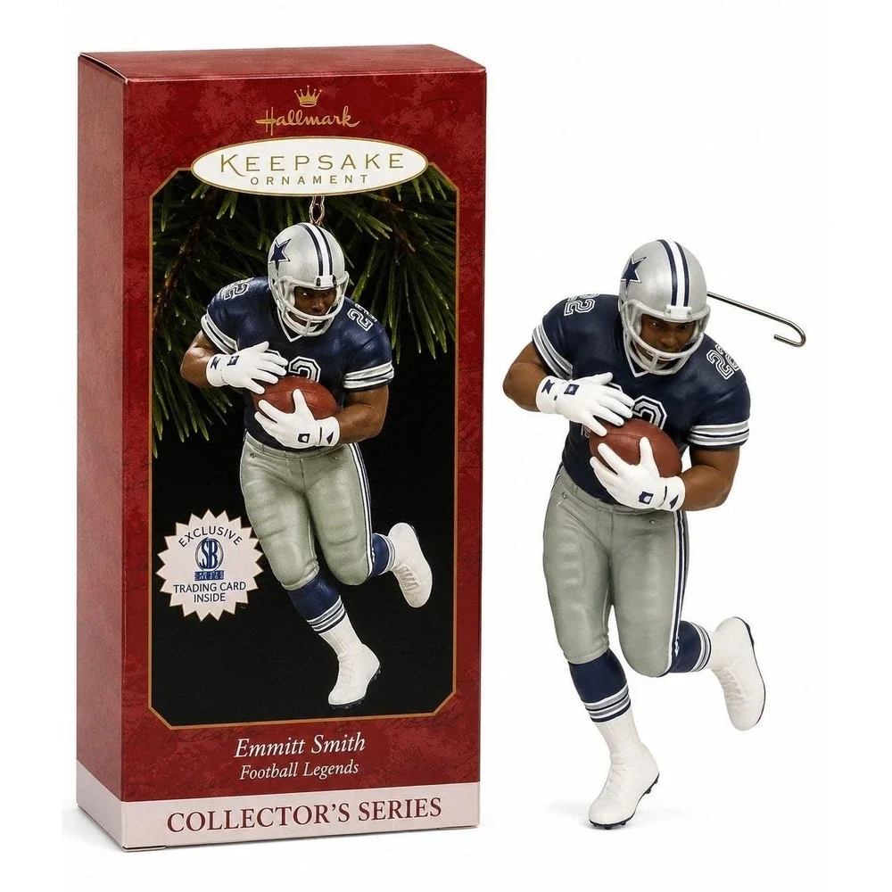 Hallmark Keepsake Emmitt Smith Ornament‎ 1998 Football Legends Series Box